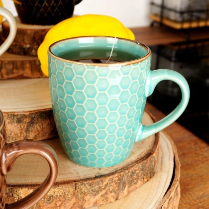 Kubek ceramiczny 250 ml do picia kawy herbaty na prezent zestaw komplet kubków 4 sztuki