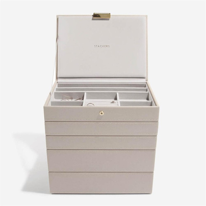 Szkatułka na biżuterię Stackers pięcioelementowa classic taupe