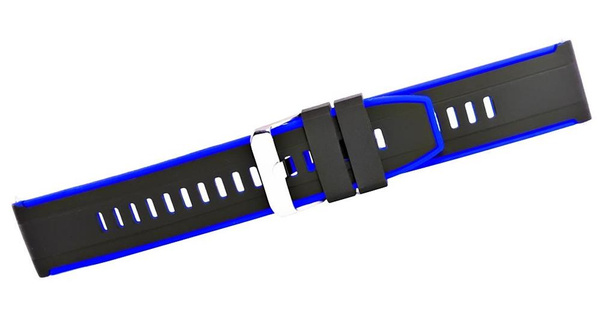 Pasek silikonowy CZARNO-GRANATOWY U22-22-3