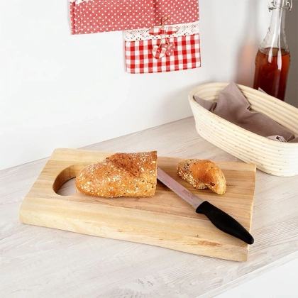 Deska kuchenna drewniana naturalna tekowa do krojenia serwowania 42x26 cm