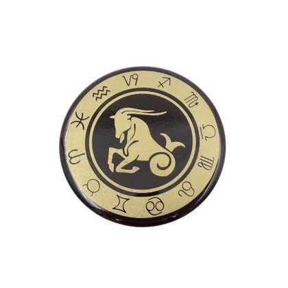 Koziorożec - znak zodiaku - magnes. Śr. 6cm; metal emaliowany - KOZ