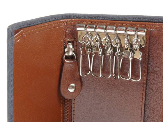 BH-375 SPORT Etui na klucze skórzane Granatowe