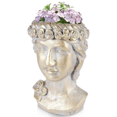 Osłonka na doniczkę złota głowa 33 cm