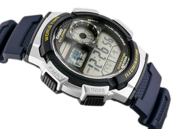 ZEGAREK MĘSKI CASIO AE-1000W 2AV (zd073e) - WORLD TIME