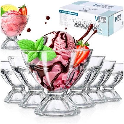 Pucharki do lodów szklane 100 ml 6 szt.
