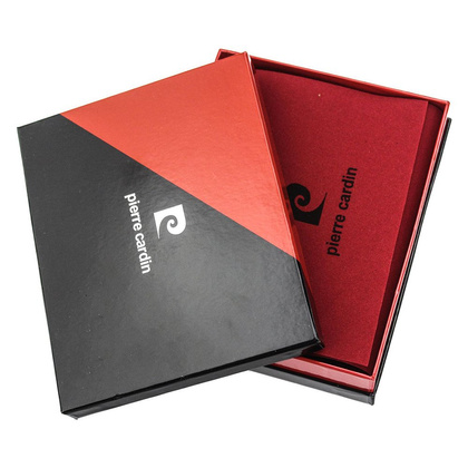 Portfel męski skórzany PIERRE CARDIN TILAK38 326 RFID Czarno Czerwony