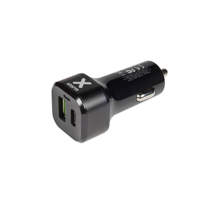 XTORM Adapter samochodowy USB-C 24W + USB QC 3.0