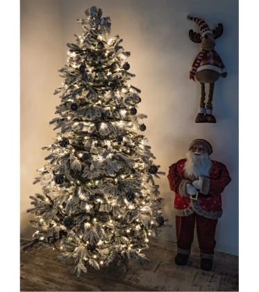 Choinka sztuczna PE02 150 cm biała  ośnieżona  z metalowym stojakiem