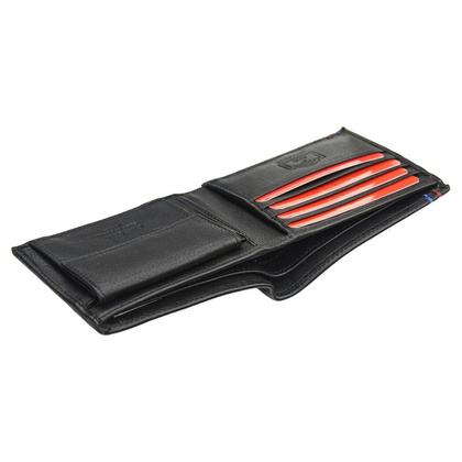 Portfel męski skórzany PIERRE CARDIN TILAK30 8824 Czarno Czerwony