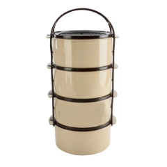 Menażka obiadowa 4-poziomowa plastikowa 4x1,5 l