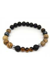 Bransoletka Jaspis Lawa