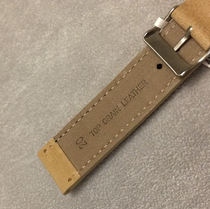 LAVVU Beżowy szyty pasek SPORT z luksusowej skóry Top Grain - 20