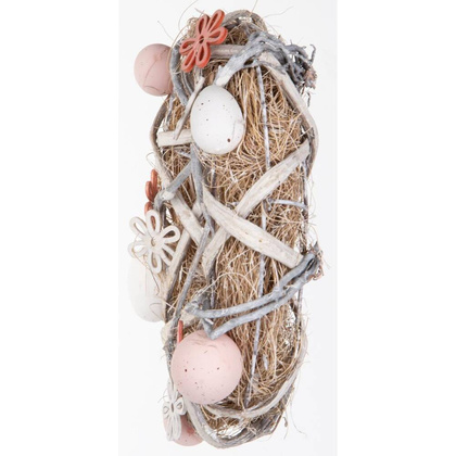 Wianek stroik dekoracyjny grey średnica 24 cm