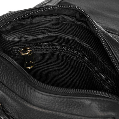 Skorzana listonoszka meska z kieszonkami