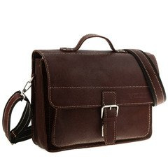 Skórzana torba na ramię teczka KEMER VOOC TC5 brąz