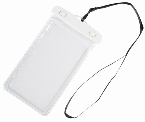 Torebka na telefon DIVER, biały, transparentny