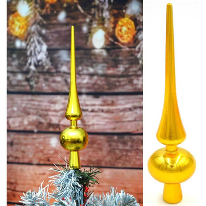 Czubek na choinkę 25 cm złoty