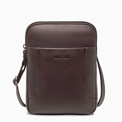 Torba na ramię skórzana PUCCINI COMO CO2924 2 Brązowa