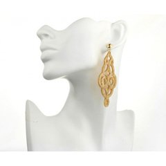 KOLCZYKI WISZĄCE AŻUROWE KREM K877K