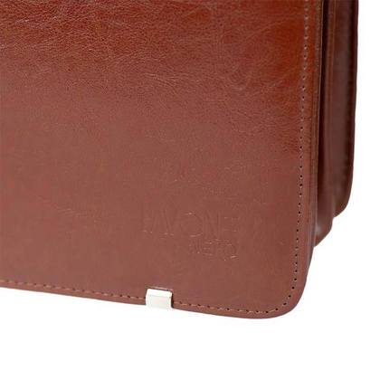 Skórzana teczka męska aktówka na laptopa brązowa - Pavone Nero Modena 2188 BR