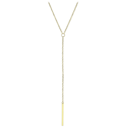 MINET Elegancki pozłacany srebrny naszyjnik sztyft