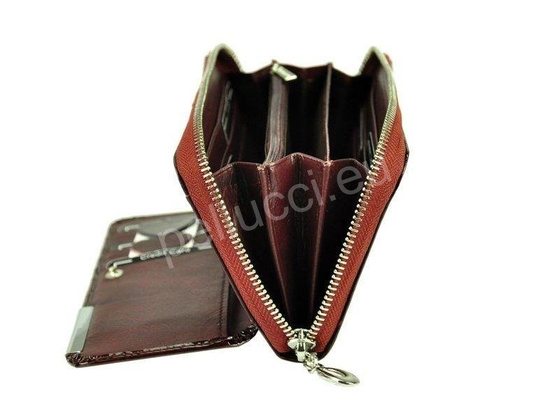 Portfel damski skórzany PELLUCCI BC-111 Jagoda