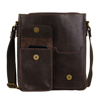 Męska torba skórzana vintage z kieszonką TM240s228