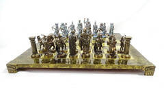 Duże ekskluzywne mosiężne szachy - Łucznicy 44x44cm - S10BBRO