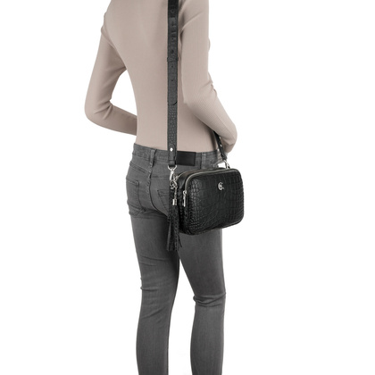 Listonoszka damska Canaletto ze skóry tłoczonej na wzór krokodyla – elegancja i praktyczność TD820