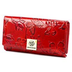 Portfel damski skórzany PELLUCCI BTE-102 czerwony