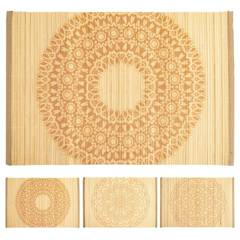 Mata kuchenna na stół bambusowa zwijana mandala 30x45 cm