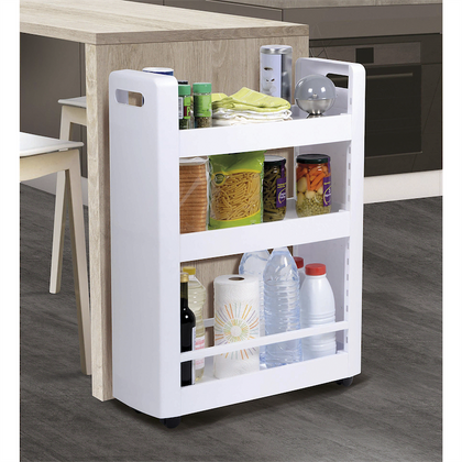 Wielofunkcyjna szafka na kółkach Biała