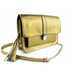 T-06 Torebka z klapką - złoty C KEMER