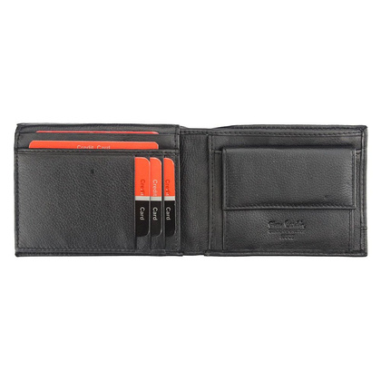 Portfel męski skórzany PIERRE CARDIN TILAK37 8806 RFID Czarno Niebieski