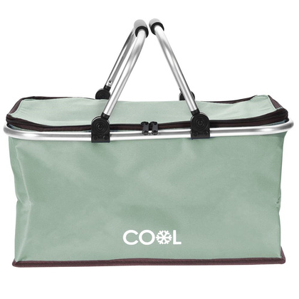 Kosz piknikowy termiczny składany torba koszyk termoizolacyjny na zakupy plażę grzyby 35 l