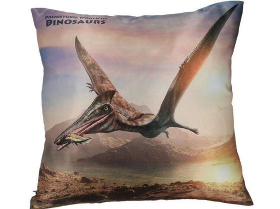 Poduszka z wypełnieniem/suwak - Prehistoric  World of Dinosaurs (CARMANI)