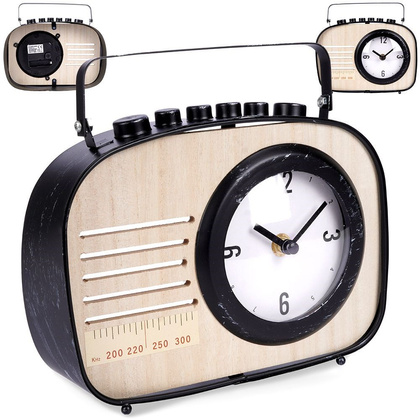 Zegar stołowy radio retro