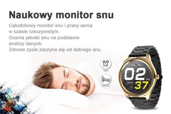 Zegarek Męski SMARTWATCH G.Rossi + Dodatkowy pasek SW012-5