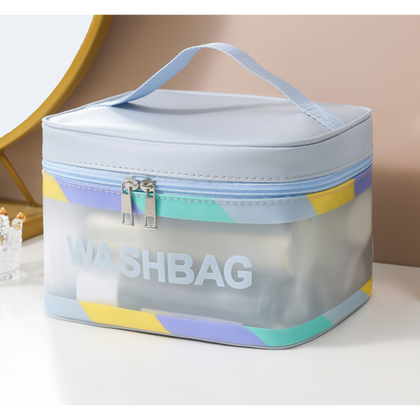 Kosmetyczka rozkładana WASHBAG kuferek niebieska KS73