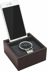Stacja dokująca i pudełko na zegarek pojedyncze Stackers brązowe
