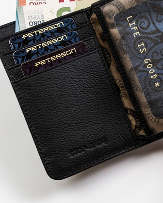 Mały skórzany portfel damski rfid