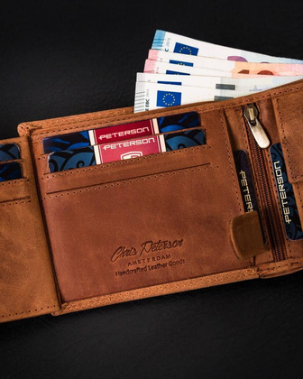 Skórzany portfel męski na dowód rejestracyjny