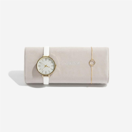 Poduszka na zegarki Stackers jasnoszara velvet