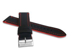 LAVVU Czerwony szyty pasek TAILOR z luksusowej skóry Top Grain - 26