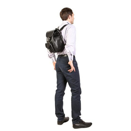 Modny plecak skórzany KEMER VOOC Vintage P1 brąz