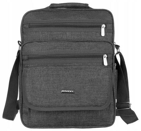 Pojemna listonoszka meska z poliestru