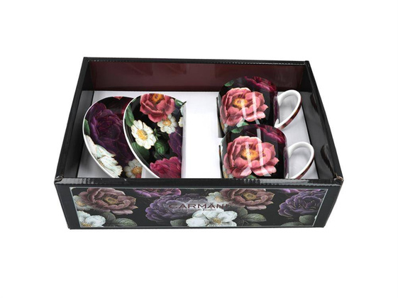 Kpl. 2 filiżanek ze spodkami - Floral story (CARMANI)