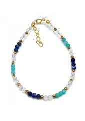 Bransoletka Amazonit Lapis 925