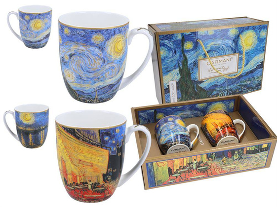 Kpl. 2 kubków - V. van Gogh,  Taras kawiarni nocą i Gwiaździsta Noc (CARMANI)