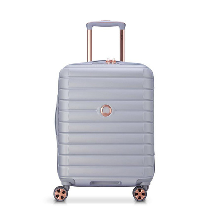 Delsey Shadow 5.0 mała srebrna walizka kabinowa na kółkach 55 cm